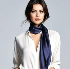 90x90 Silk Scarf Blue Shawl Business Style Bandana Neck Stole Foulard formal events 8 colours NB1