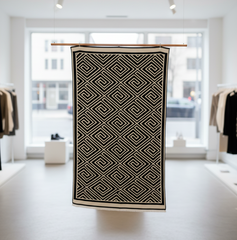 Kaschmirschal 185x65 Damen klassisch Stil schwarz weiss  B19