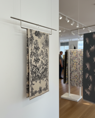 Kaschmirschal 185x65 Damen Asian Stil schwarz weiss  B25