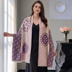 Kaschmirschal dünn 185x65 Damen klassisch rosa B38