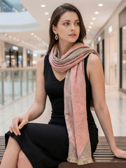 Kaschmirschal 185x65 Damen klassisch Rosa B7