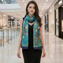 180x90 Seidenschal Blau Van Gogh klassisch G3