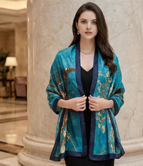 180x90 Seidenschal Blau Van Gogh klassisch G3