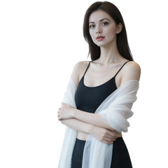100% Kaschmirschal Sommer extra dünn 185x65 Damen S3