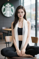 100% Kaschmirschal Sommer extra dünn 185x65 Damen S3