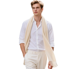 100% Kaschmirschal Sommer extra dünn 185x65 Herren S3