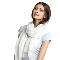 Summer Scarf 100% Cashmere extra thin 185x65 White Business Style Wool Shawl Wrap Pashmina 11 colours S3