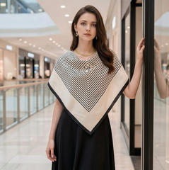 70x70 Bandana Seidentuch beige klassisch Stil K32