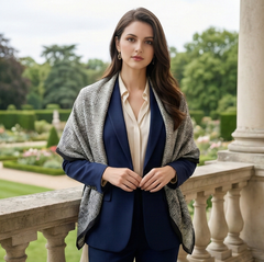 90x90 Seidentuch beige bunt Korean Stil K6