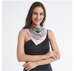 LA FERANI 130x130 Silk Scarf Colourful Art Design Style Stole Foulard Shawl Wrap N157