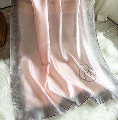 LA FERANI 180x90 Silk Scarf Pink Business Stole Shawl Wrap Foulard N213