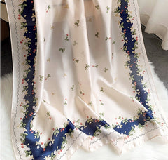 LA FERANI 180x90 Silk Scarf Beige Business Stole Shawl Wrap Foulard N216