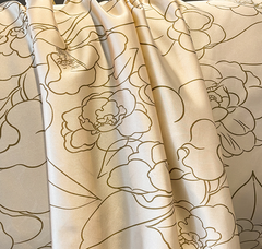 180x90 Silk Scarf beige Black Asian Style Silk Stole Foulard Shawl N322
