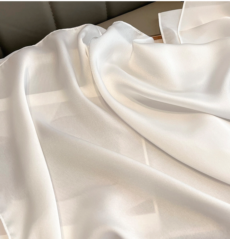 LA FERANI 180x90 Silk Scarf Grey white Silk Stole Foulard Shawl N329