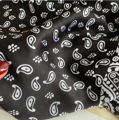 LA FERANI 180x90 Silk Scarf Transparent Black Business Style Vintage Silk Stole Foulard Shawl N341