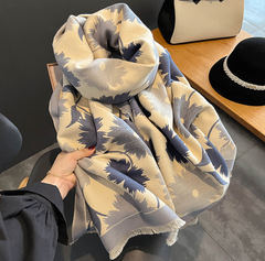 LA FERANI Cashmere Scarf 200x70 Beige Business Style  Wool Shawl Wrap Pashmina NM