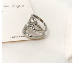 Silk Scarf ring Silver slide holder pin Accessory Jewelry R10