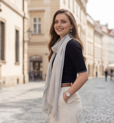 100% Kaschmirschal Sommer extra dünn 170x70 Damen S3