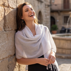 100% Kaschmirschal Sommer extra dünn 170x70 Damen S3