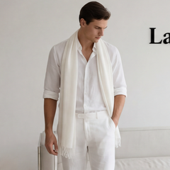 100% Kaschmirschal Sommer extra dünn 175x70 Herren S3