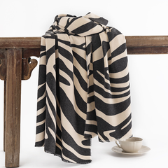 LA FERANI Cashmere Scarf 200x70 Beige Beige  Business Style  Wool Shawl Wrap Pashmina S40