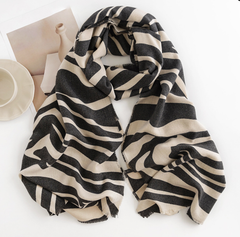 LA FERANI Cashmere Scarf 200x70 Beige Beige  Business Style  Wool Shawl Wrap Pashmina S40