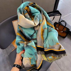 Cashmere Scarf 185x65 flowers Colourful Asian Style Wool Business Style Shawl Wrap Pashmina S68