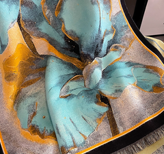 Cashmere Scarf 185x65 flowers Colourful Asian Style Wool Business Style Shawl Wrap Pashmina S68