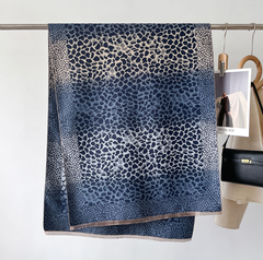 Cashmere Scarf 185x65 Blue White Asian Style Wool Business Style Shawl Wrap Pashmina S70