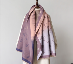 Cashmere Scarf 185x65 Pink colourful Asian Style Wool Business Style Shawl Wrap Pashmina S71