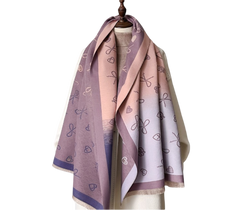 Cashmere Scarf 185x65 Pink colourful Asian Style Wool Business Style Shawl Wrap Pashmina S71