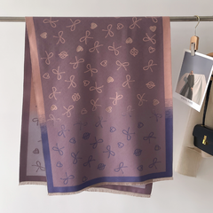 Cashmere Scarf 185x65 Pink colourful Asian Style Wool Business Style Shawl Wrap Pashmina S71