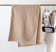Cashmere Scarf 185x65 Beige Style Wool Business Style Shawl Wrap Pashmina S73