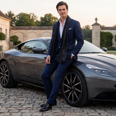 Herren 100% Seidenschal 180x90 N192