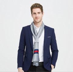 Men Scarf 160x30 dark grey business style ZH2
