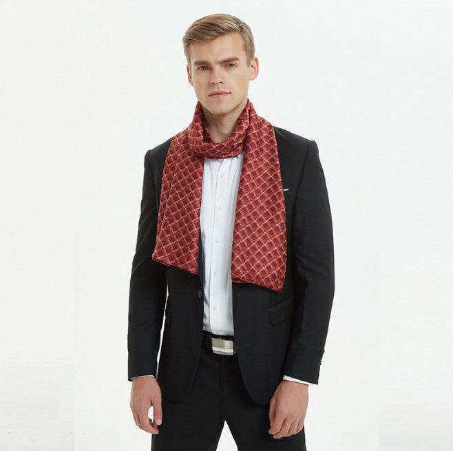 Men Scarf Red 160x30 ZH7