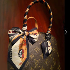 Silk Scarf Purse Hand Bag Accessory 100x5cm tie belt wrist