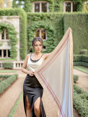 180x90 Silk Scarf Rose Grey Shawl Business Shwal Wrap Silk Stole Foulard N191