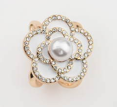 Silk Scarf ring slide holder pin Accessory Jewelry white black R5